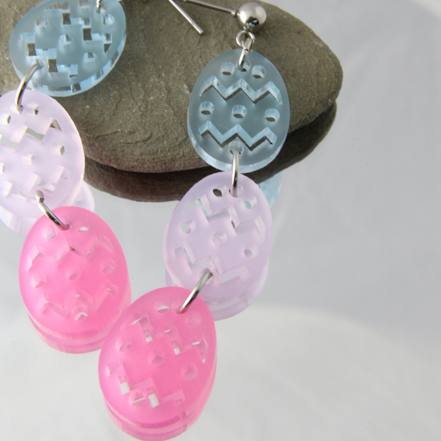 'Easter Egg Cascade' Acrylic Dangles