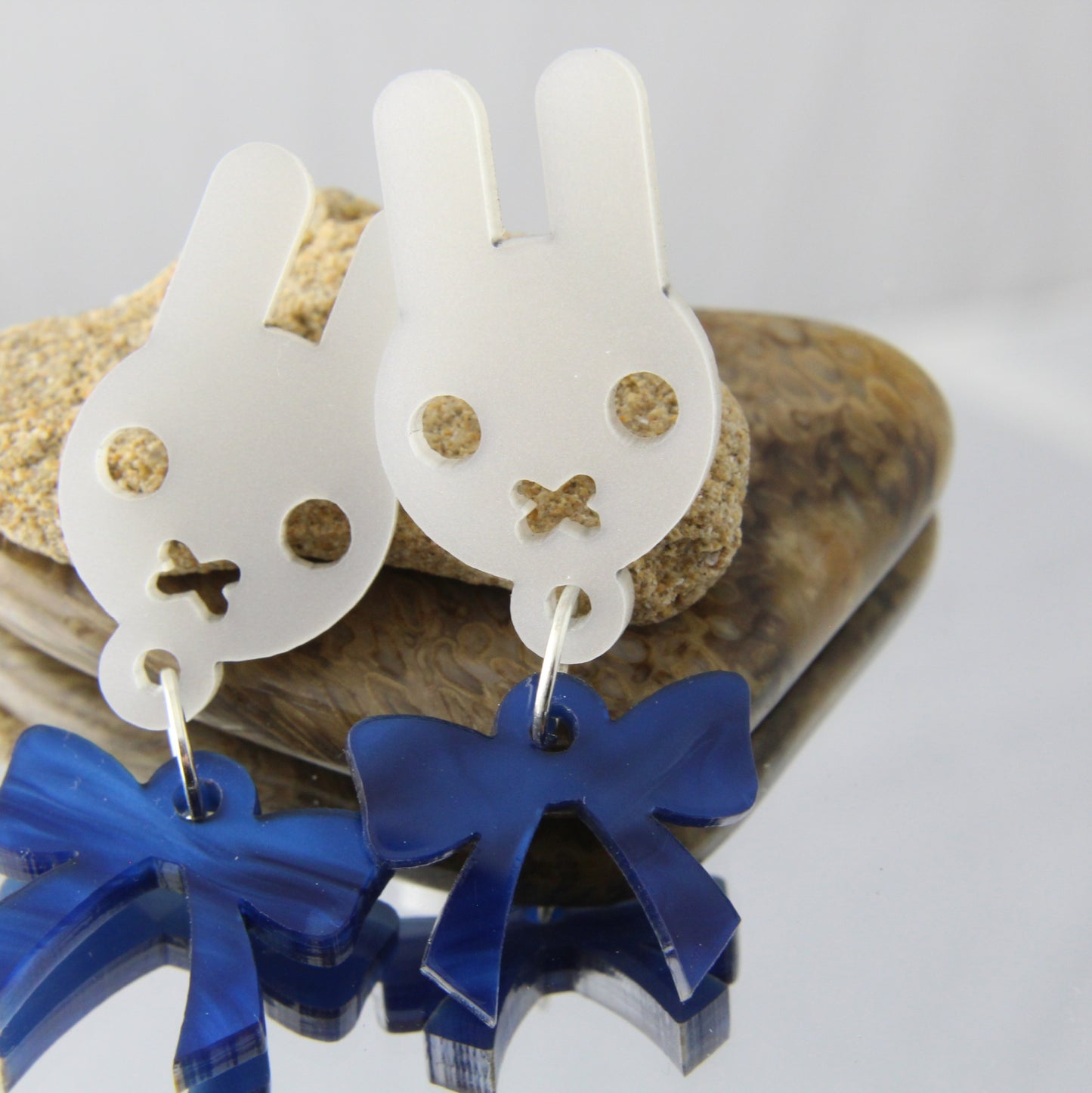 'Little Bunny Blue' Easter Stud Earrings