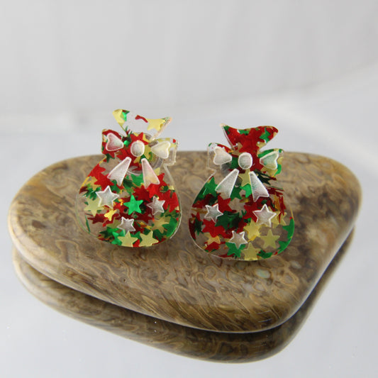 Santa's Sack Stud Earrings