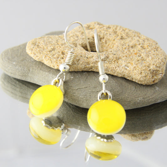 'Small Fry' Fused Glass Earrings Dangles