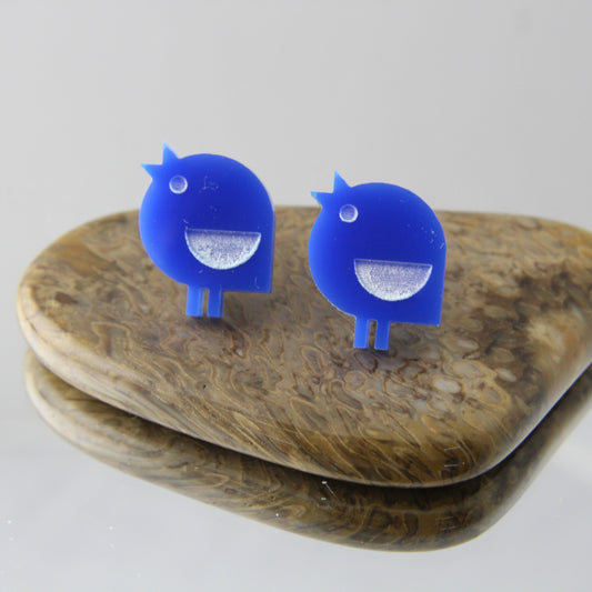 'Calling Birds' Acrylic Stud Earrings