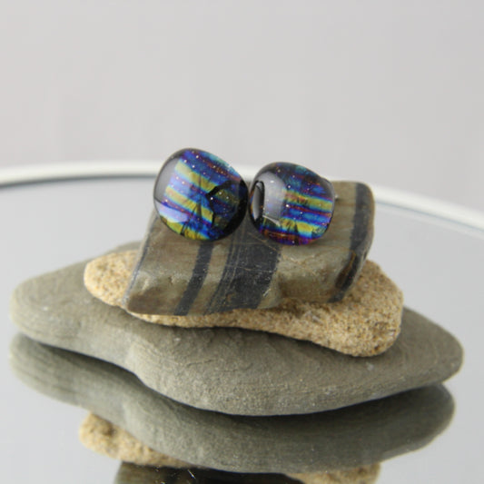 'Never Too Much' Fused Glass Studs