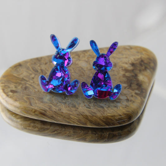 Sitting Bunny Studs Easter Earrings
