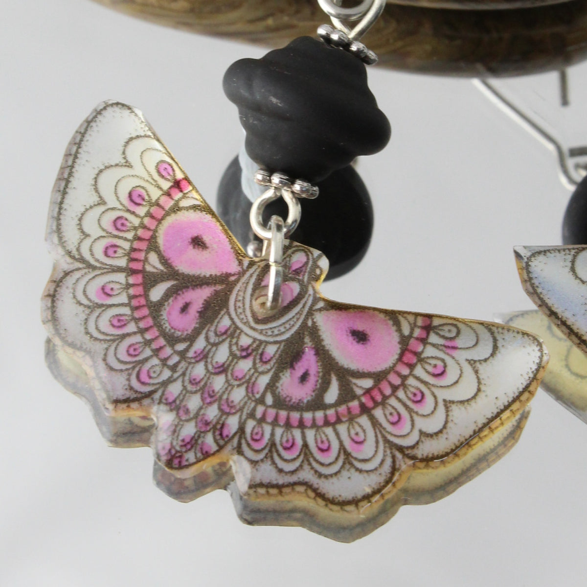 'Flyaway' Resin & Glass Earrings