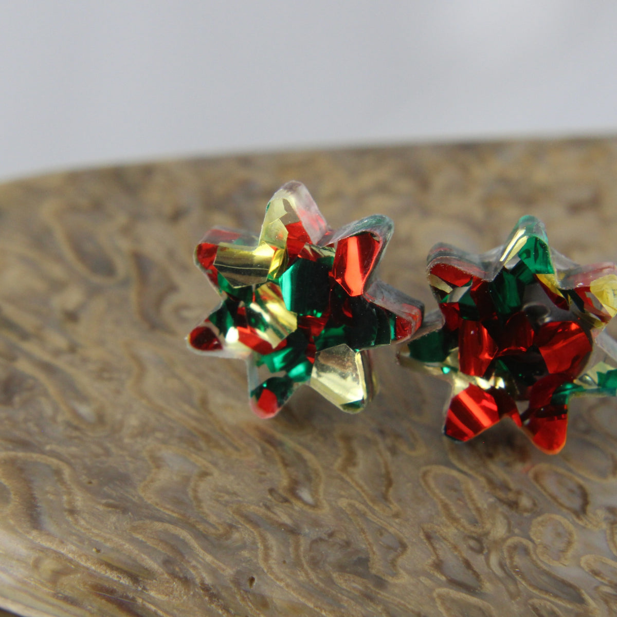 'Christmas Star' Acrylic Earrings Studs