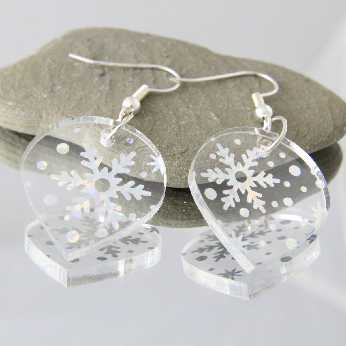 'Snowflakes' Acrylic Earrings