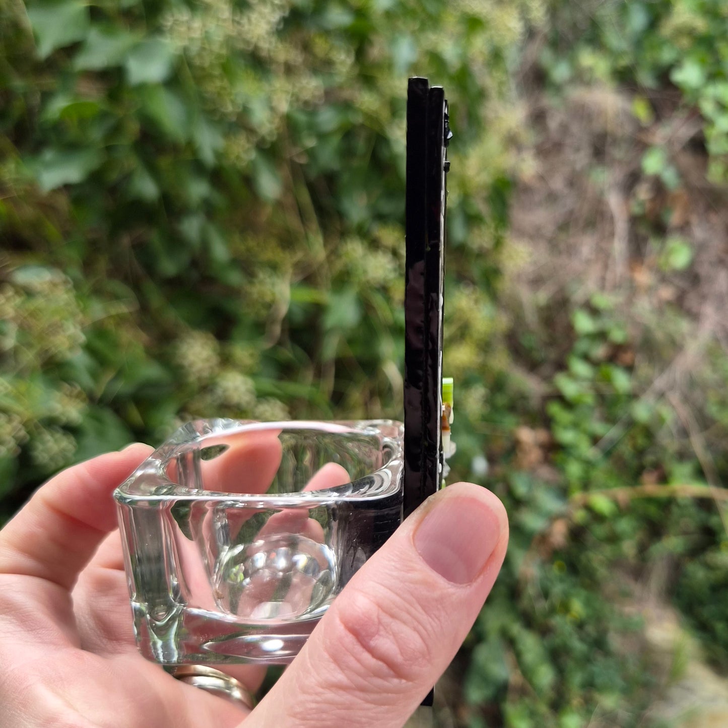 Dark Forest Fused Glass Tealight