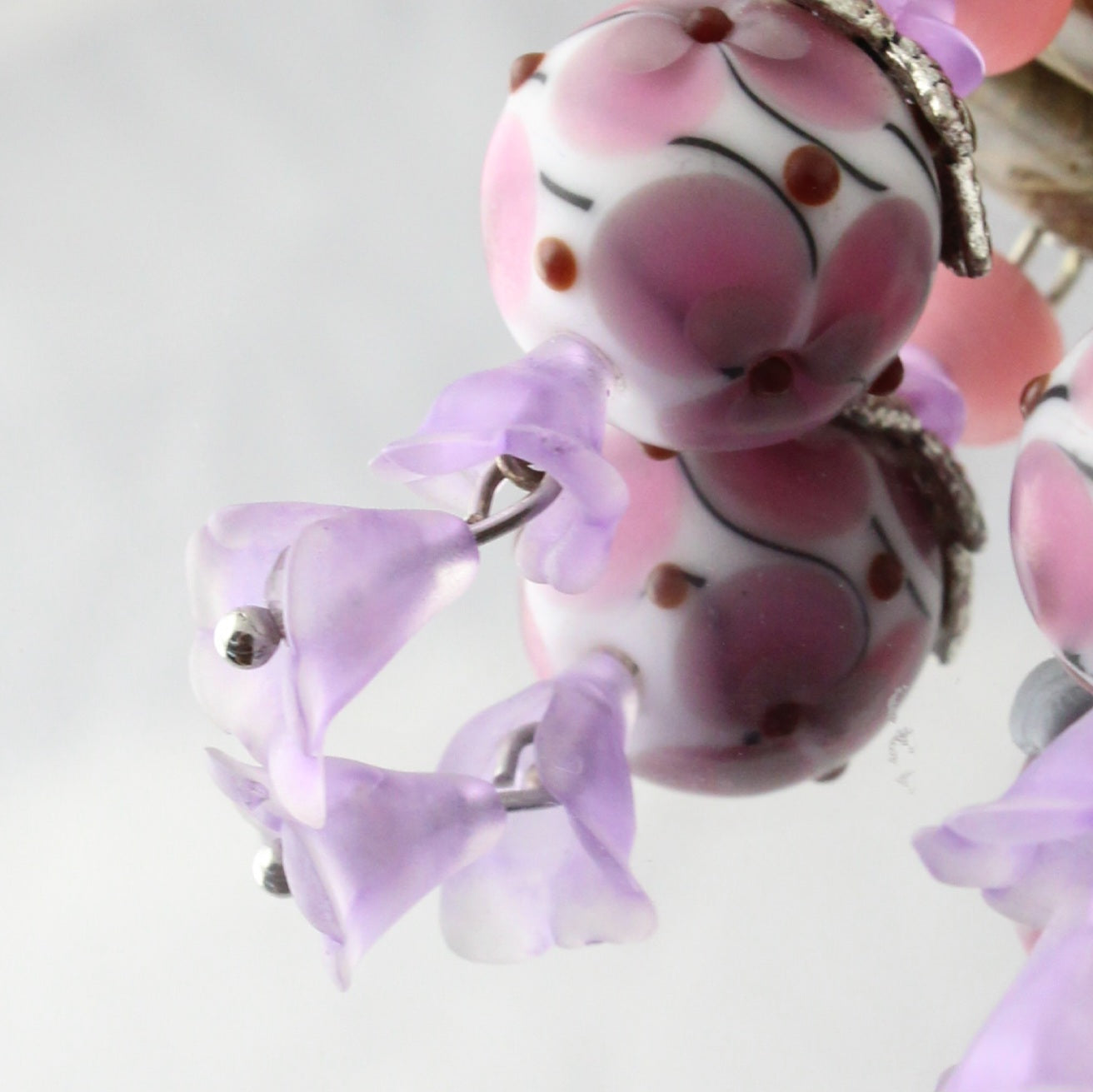 'Off to the Races' Handmade Glass Earrings