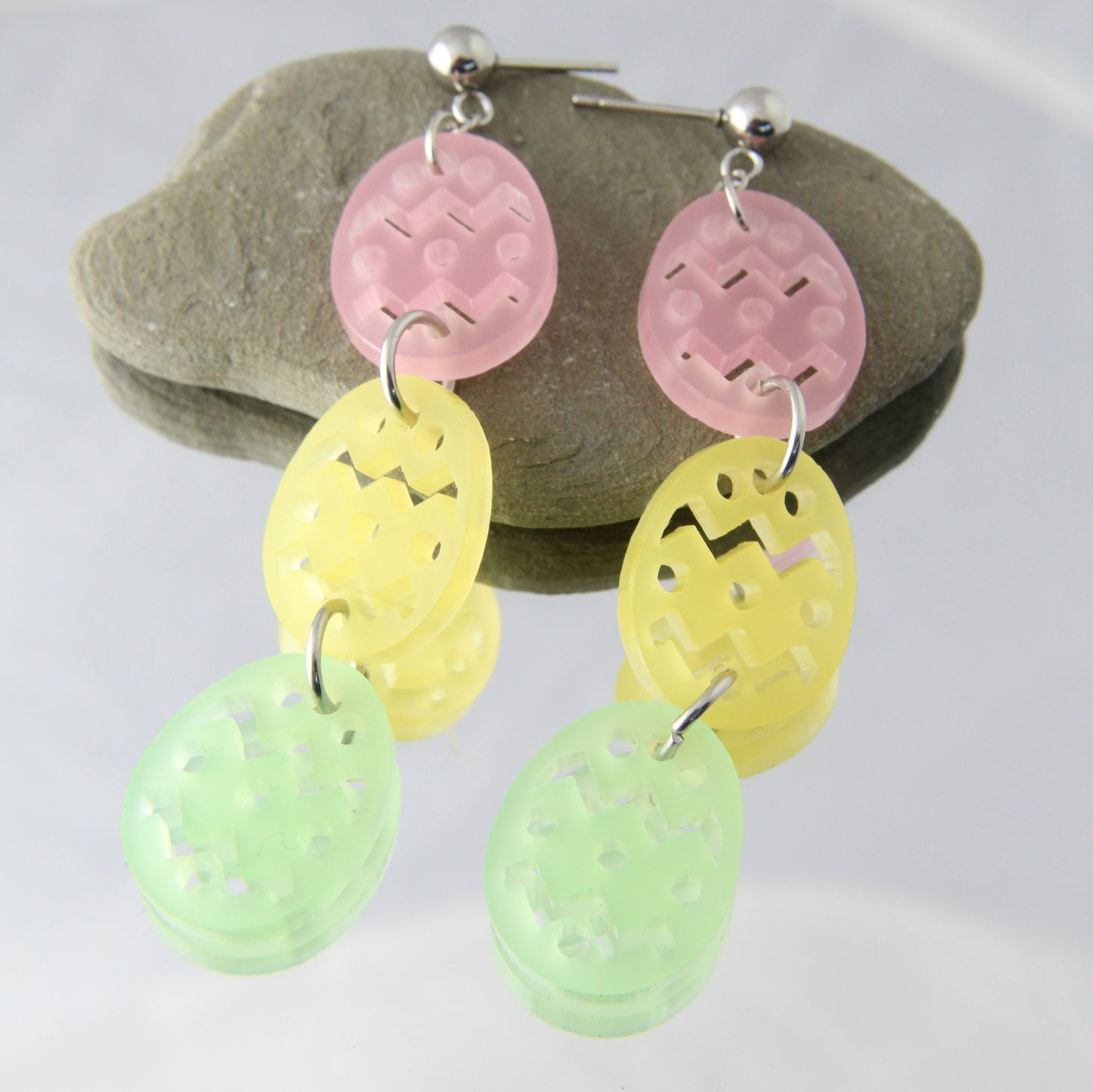 'Easter Egg Cascade' Acrylic Dangles
