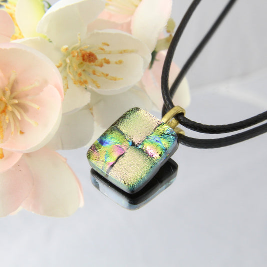 Patchwork Fused Glass Pendant #3