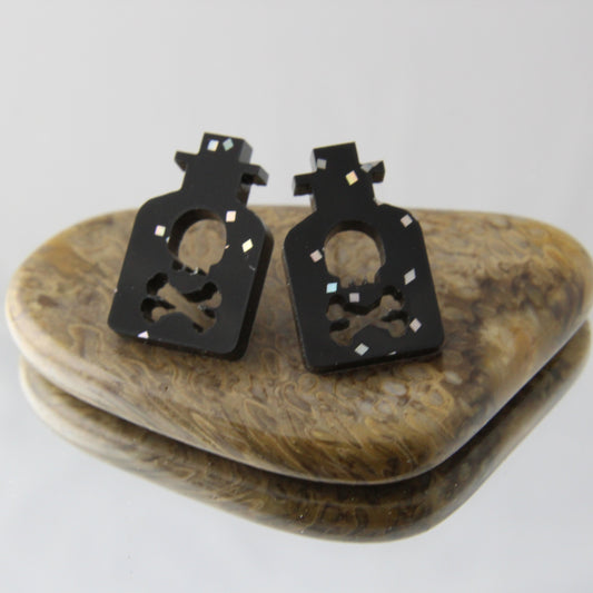 Poison Bottle Studs Acrylic Earrings
