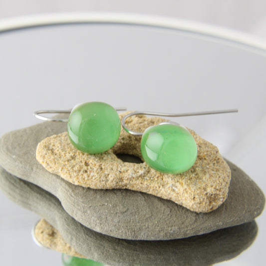 'Fern Green' French Hooks Earrings