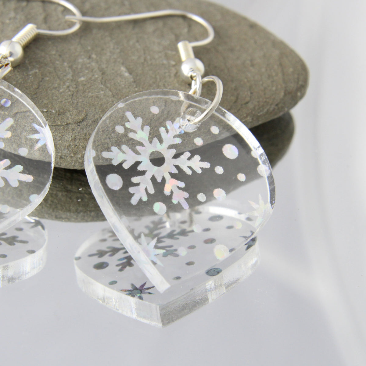 'Snowflakes' Acrylic Earrings