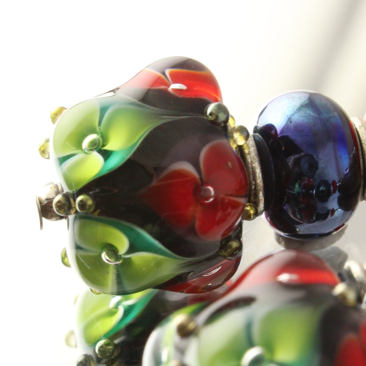 'Dark Forest' Glass Earrings