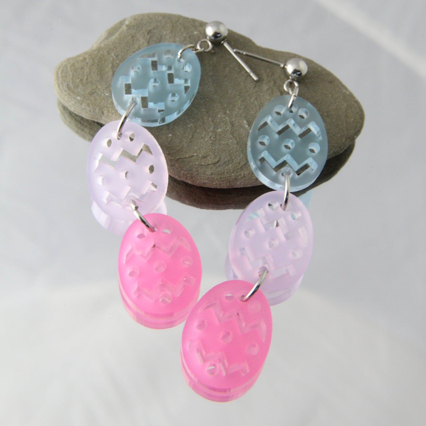 'Easter Egg Cascade' Acrylic Dangles