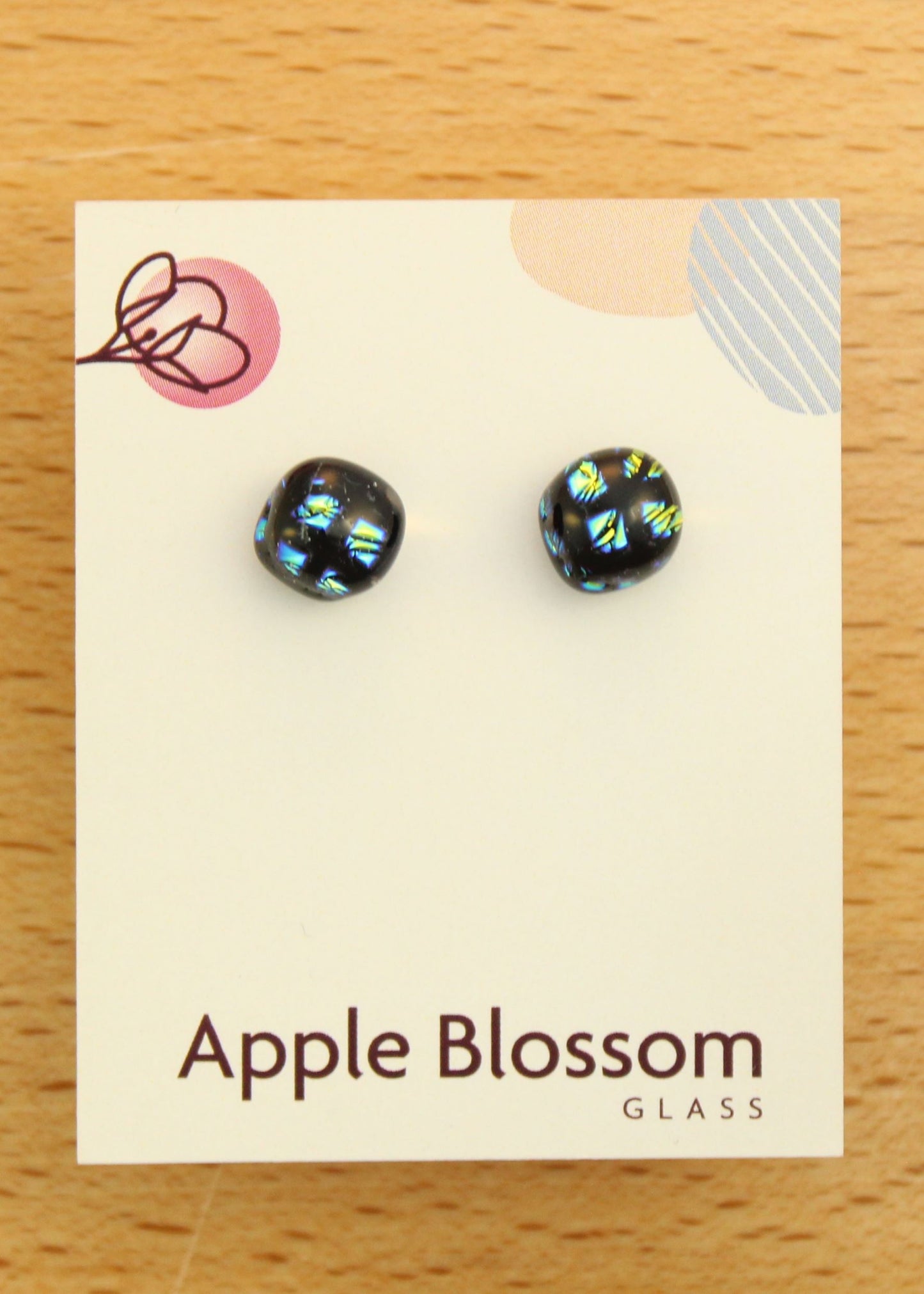 'Disco' Fused Glass Mini Studs Earrings
