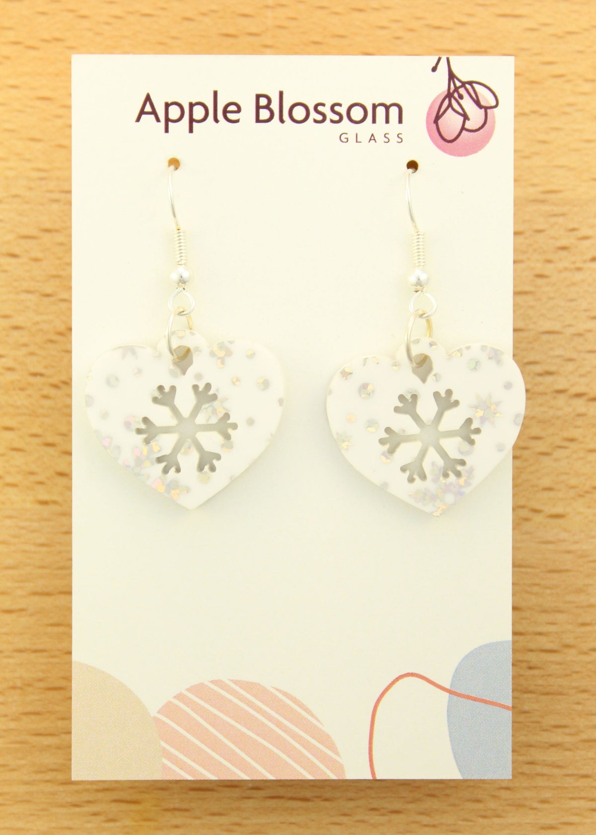 'Snow Hearts' Acrylic Earrings
